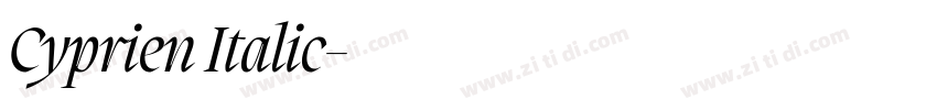 Cyprien Italic字体转换 Cyprien Italic字体转换